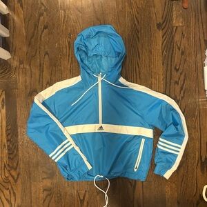 Adidas Blue and White Women's Jacket